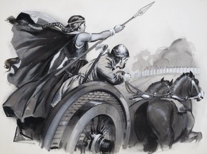 Boadicea entfacht die Wut der Briten gegen ihre römischen Herrscher von Angus McBride