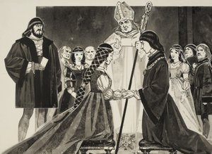 Heirat von Lucrezia Borgia mit Herzog Alfonso von Angus McBride