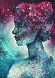 Kosmisches Frauenprofil von Ania Witwitzka