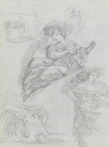 Figurenstudien [verso] von Anicet Charles Gabriel Lemonnier