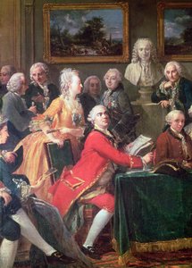 Ein Abend bei Madame Geoffrin (Detail) von Anicet Charles Lemonnier