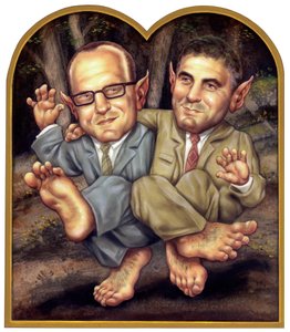 Clooney und Soderburgh, 2002 von Anita Kunz