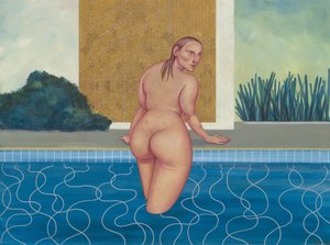 Die Frau im Pool von Anita Kunz