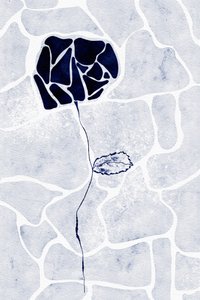 Abstrakte blaue Rose von Ankie Kooi