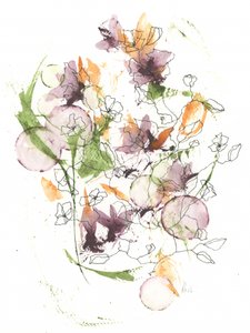 Abstrakte Aquarellblumen