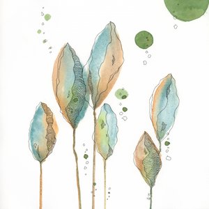 Sanfte abstrakte Botanicals