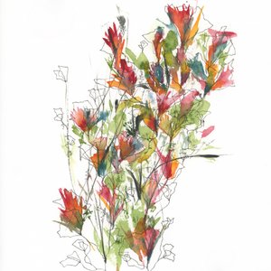 Lebendige Aquarellblüten