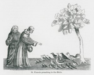 St. Franziskus predigt den Vögeln von Anna Brownell Jameson