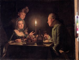 Abendessen bei Kerzenlicht