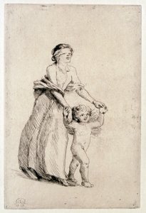 Amor führt ein blindes Mädchen, 1912 von Anna Lea Merritt