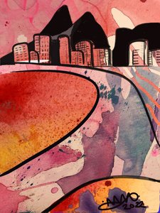 Lebendige abstrakte Stadt