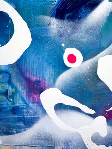 Lebendige blaue Formen