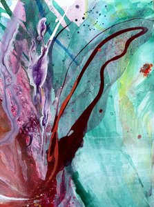 Lebendiger Blumenfluss