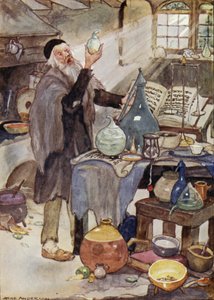 Alchemist, Szene aus Hans Christian Andersens Märchen Der Wind erzählt von Anne (after) Anderson