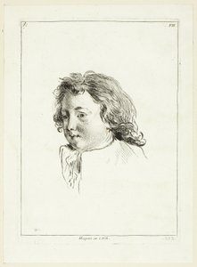 Jungenkopf (nach rechts gewandt) von Anne Claude Philippe Caylus