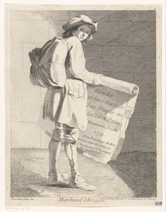 Wandernder Druckverkäufer von Anne Claude Philippe Caylus