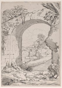 Landschaft mit Brücke, 18. Jahrhundert