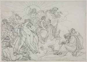 Anrufung der Gottheiten, die über die Landwirtschaft wachen, aus Vergils "Georgica" von Anne Louis Girodet de Roucy Trioson