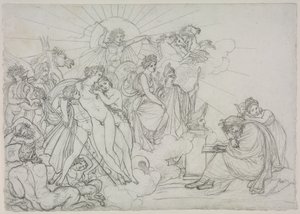 Anrufung der Gottheiten, die über die Landwirtschaft wachen, aus Virgils Georgica, nach 1798 von Anne Louis Girodet de Roucy Trioson