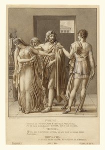Phaedra weist die Umarmungen des Theseus zurück von Anne Louis Girodet de Roucy Trioson