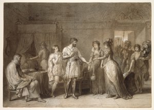 Bayard lehnt die Geschenke seiner Gastgeberin in Brescia ab von Anne Louis Girodet de Roussy Trioson