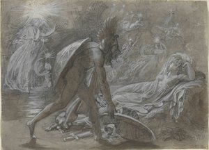 Fingal trauert über den Körper von Malvina, aus Ossians Berrathon