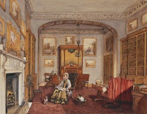 Das Boudoir in Northwick Park, um 1830 von Anne Rushout