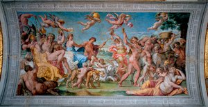 Bacchus auf seinem Wagen trifft Ariadne