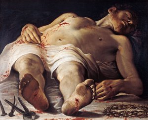 Toter Christus, von Annibale Carracci