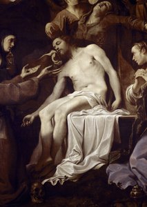 Pieta mit St. Klara, St. Franziskus, St. Maria Magdalena und St. Johannes (Detail) von Annibale Carracci