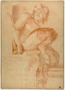 Sitzender Satyr von Annibale Carracci
