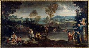 Das Angeln von Annibale Carracci