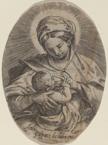 Die Madonna stillt das Christuskind von Annibale Carracci