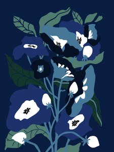 Tiefblaue Botanicals von Annick