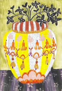 Lebendige gestreifte Vase von Annick