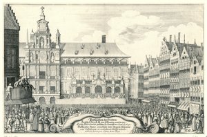Verkündung des Friedens von Münster in Antwerpen, 1648