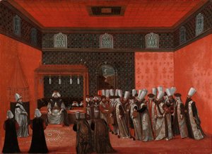 Audienz eines Botschafters bei Sultan Ahmed III. (Botschafter Cornelis Calkoen) von Anonymous