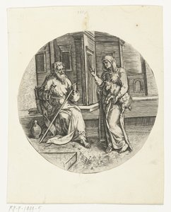 Anna bringt dem blinden Tobit ein Böckchen