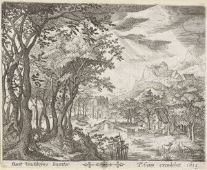 Bergige Flusslandschaft