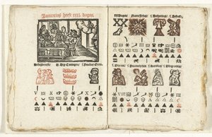 Seiten mit der Vorhersage für den Monat Januar, 1712 von Anonymous