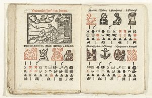 Seiten mit der Vorhersage für den Monat November, 1712 von Anonymous