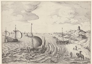 Küstenlandschaft mit Fischerbooten