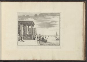 Adelsdamen warten auf eine Gondel in Venedig von Anonymous