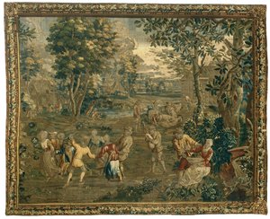 Tanzende Bauern und Schafschneider (Das Volksleben nach Teniers)