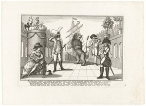Der niederländische Löwe von Preußen gezähmt, 1787