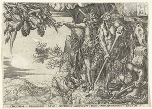 Der reiche Mann von Teufeln in die Hölle geführt (Parabel von Lazarus und dem reichen Mann) von Anonymous
