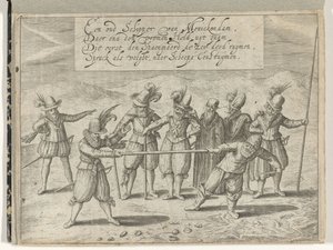 Der Kampf um den Goldenen Stock, 1608 von Anonymous
