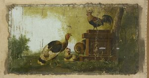 Dekoratives Stück mit Geflügel