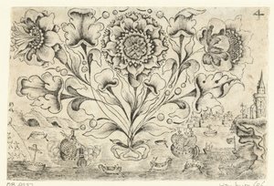 Drei Blumen und vier Blätter