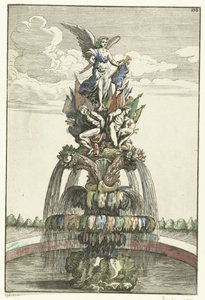 Brunnen mit Statue von Victoria